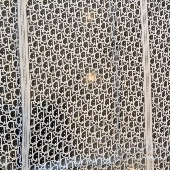 NEW AUTHENTIC 2022 100% SILK CHRISTIAN DIOR PARIS SCARF SCARVE BLACK 60"X20" - Picture 5 of 14